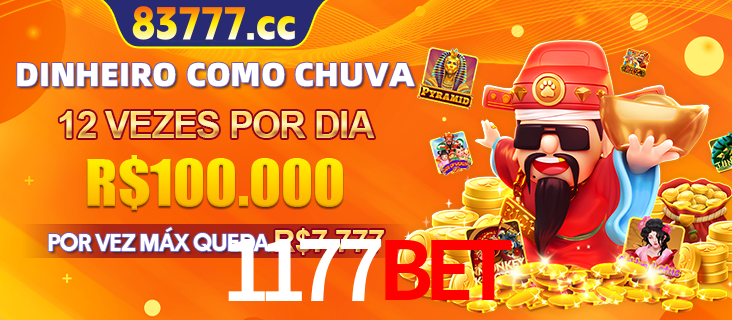 Banner do programa de recompensas Recomende para amigos do 1177BET, detalhando os bônus por convidar amigos, com prêmios que chegam a R$288.888.